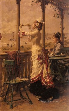 フレデリック・ヘンドリック・ケンメラー Painting - On The Lookout 女性 ケンメラー フレデリック・ヘンドリック
